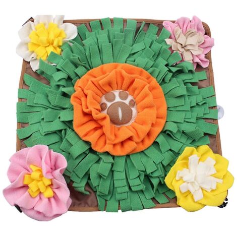 Jouet chien reniflant fleur en peluche mignon distributeur de friandises résistant à la mastication jouet à mâcher (1/4)