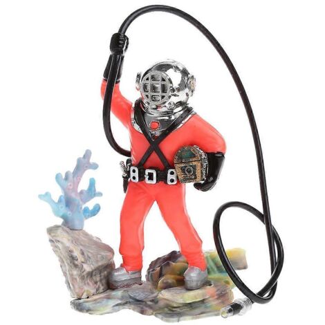 Décoration Aquarium Résine Plongeur Chercheur Trésor, Accessoire Paysage Subaquatique, Figurine Artificielle pour Décoration Bassin Poisson. (1/4)