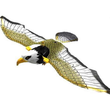 Oiseau volant électrique Eagle avec lumière LED et musique, jouet modèle animal pour enfants, cadeau d'anniversaire et de festival. (1/4)