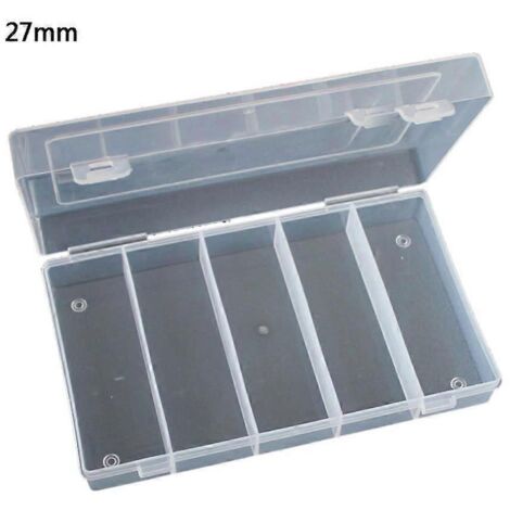 5 boîtes de rangement rectangulaires en plastique pour pièces de collection, étui de stockage pour monnaies et médailles, compartiments multiples, protection robuste. (1/4)