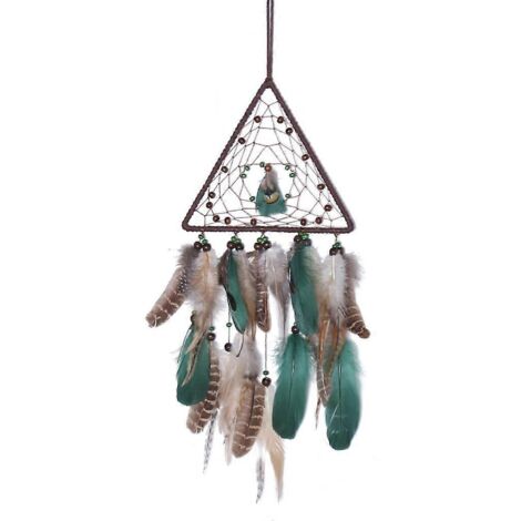 Voici une proposition de titre en français (moins de 190 caractères) :
Attrape-rêves en plumes, décoration murale filet, ornement voiture, carillon éolien artisanal, porte-bonheur bohème pour intérie (1/4)