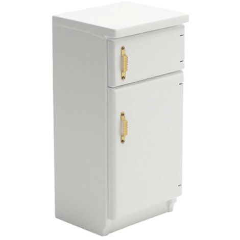1:12 Réfrigérateur Miniature pour Maison de Poupée, Jouet de Scène de Jeu, Modèle de Réfrigérateur pour Accessoires de Maison de Poupée. (1/4)