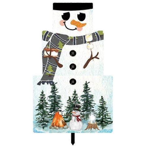 Voici une proposition de titre produit en français (caractères : 176) :

Panneau Bonhomme de Neige Décoration Noël Jardin, Piquets Extérieur pour Pelouse Allée, Ornements de Noël pour Chemin, Signalét (1/4)