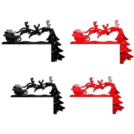 Lot de 4 autocollants interrupteur amovibles Joyeux Noël, stickers muraux 3D Père Noël, déco murale de Noël. (1/4)