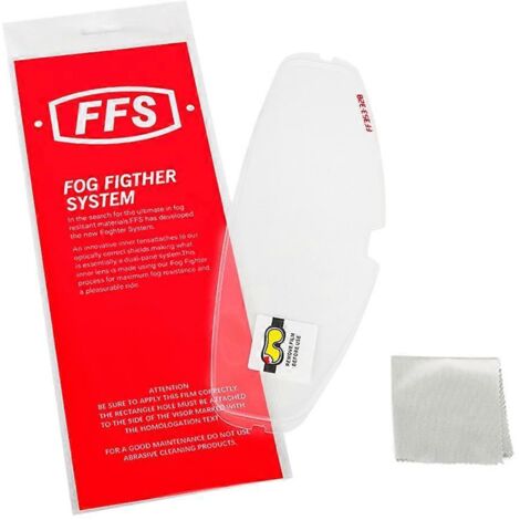 Casque moto film antibuée pour écran de visière FF353/FF328/FF390/FF800 - patch anti-buée haute visibilité, protection hiver, vision claire. (1/4)