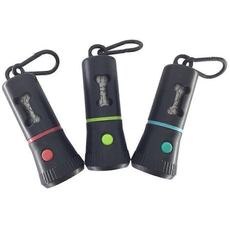 Distributeur de sacs à déjections canines avec lampe LED, boîte à déchets pour animaux, pochette porte-sacs pour ramassage caca chien, accessoire pour cage de transport. (1/4)