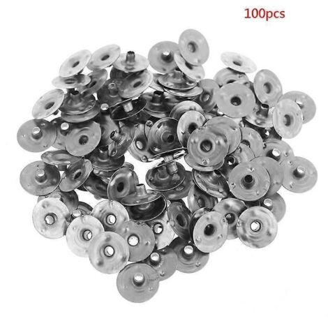 Lot de 100 mèches de bougies pour veilleuses, supports auto-centrants, embases métalliques, wicks pour bougies chauffe-plat. (1/4)