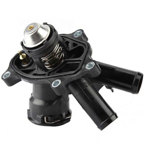 Thermostat de liquide de refroidissement avec couvercle pour C250 SLK250 2712000115, régulation climatique moteur, pièce d'origine garantie. (1/4)