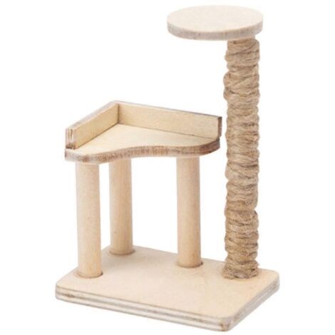 Mignon porte-chat miniature multifonction pour maison de poupée, rangement décoratif pour figurines et accessoires. (1/4)