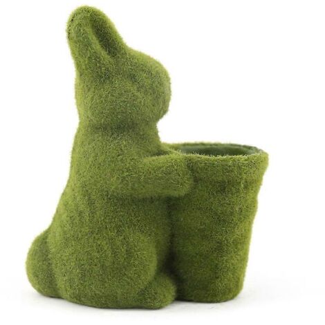 Résine lapin pot de fleur mignon, jardinière décorative pour bureau, maison, école, décoration de table intérieure. (1/4)