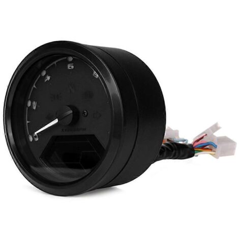 Compteur numérique LCD moto étanche : odomètre, tachymètre, indicateur de vitesse digital pour motocyclettes. (1/4)