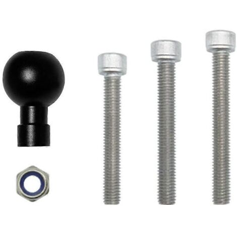 Support téléphone moto universel avec rotule 1 pouce et vis M8 pour guidon scooter, fixation robuste pour GPS smartphone. (1/4)