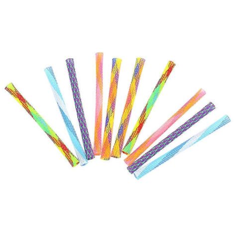 Jouet interactif pour chat en plastique coloré, ressort pour chaton, griffer, mordre, chasser (couleur aléatoire). Convient aux félins actifs, jeu de chasse amusant, stimulation naturelle. (1/4)