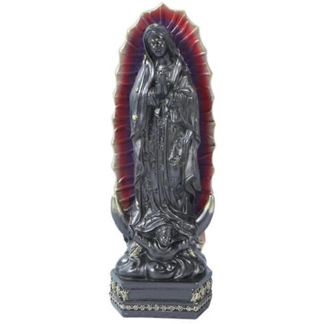 Statue religieuse Vierge de Guadalupe, figurine décorative chrétienne, icône de foi pour maison, art sacré en résine. (1/4)