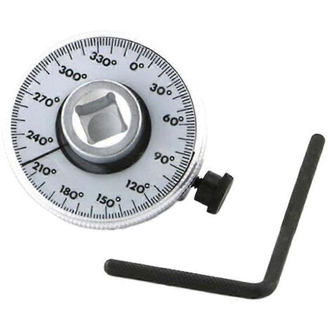 1/2" Clé Dynamométrique Jauge d'Angle 0-360° pour Douille - Indicateur de Rotation Facile à Lire, Outil de Précision pour Serrage (1/4)