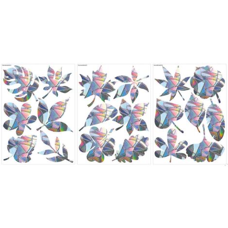 3 stickers muraux arc-en-ciel autocollants miroir pour fenêtre, décoration chambre, autocollant vitre maison, déco intérieure, 3 pièces. (1/4)