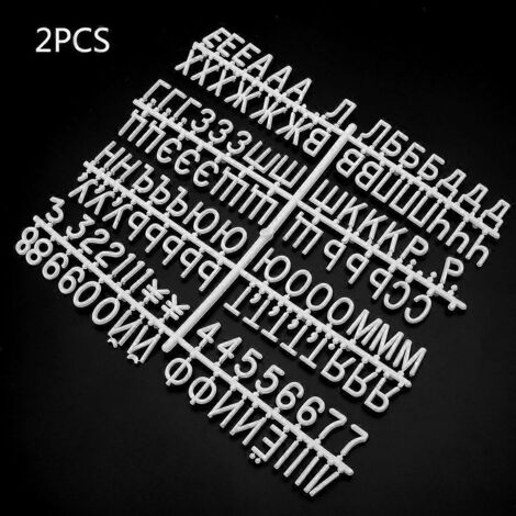 2 pièces jeu de lettres russes blanches pour tableau feutrine lettres modifiables, caractères cyrilliques blancs, accessoires décoration murale, kit alphabet réutilisable. (1/4)