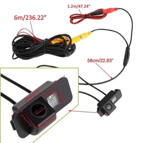 Caméra de recul arrière pour Ford Mondeo, Ba7, S-Max, Fiesta - Vision parking HD, grand angle, étanche, facile à installer. (1/4)