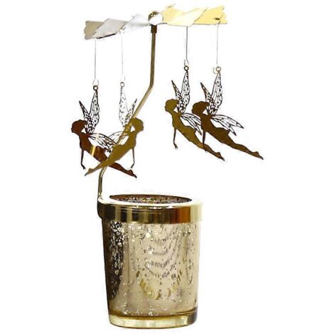 Porte-bougie en métal, support carrousel décoratif pour maison, fête, cadeau élégant. (1/4)