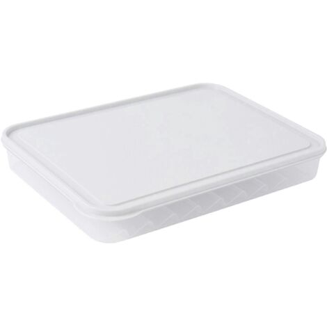 Boîte alimentaire pour raviolis surgelés, grand plateau à wonton de capacité élevée, idéal pour usage domestique et restaurant. (1/4)