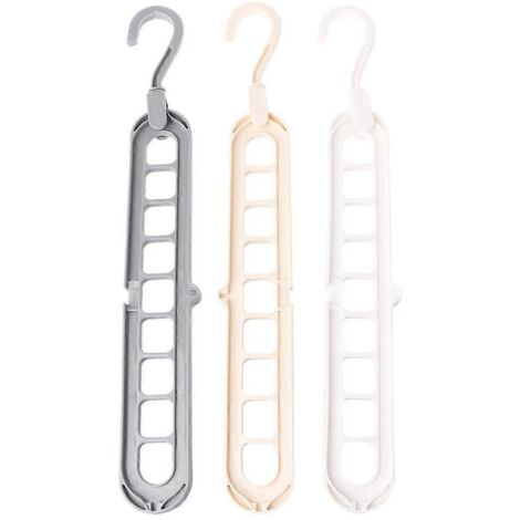 3D Space Saving Magic Clothes Hanger With Hook Cabinet Organizer 360 Rotation (1/4)
