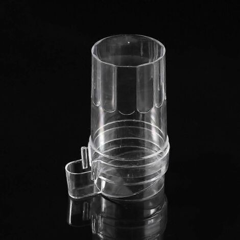 Distributeur de graines pour oiseaux, récipient alimentaire transparent avec perchoir, lot de conteneurs pour nourriture pour oiseaux. (120 caractères) (1/4)