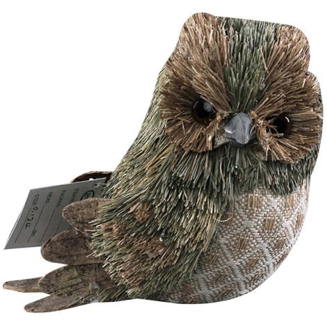 Voici une proposition de titre en français, respectant la limite de 190 caractères :
Hibou en paille artificielle, figurine animale de simulation, artisanat fait main, décoration naturelle pour jardi (1/4)