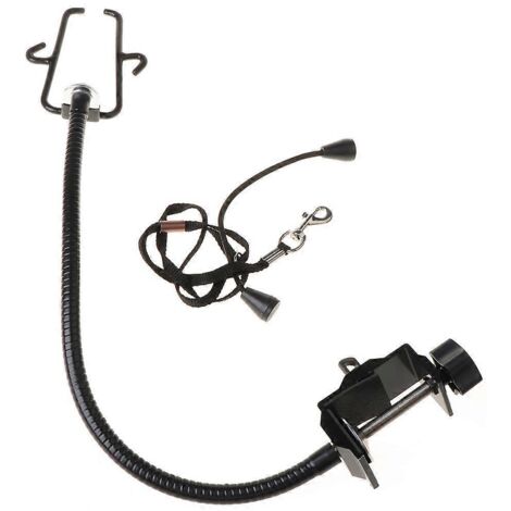 Séchoir à chien avec support télescopique mains libres, support de sèche-cheveux réglable pour toilettage canin, porte-sèche-cheveux pliable et stable. (1/4)