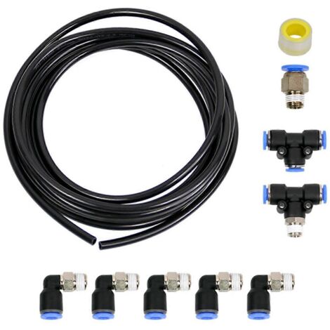 Kit de raccord d'aspirateur à verrouillage poussoir, connecteur de dépression, pour wastegate turbo et électrovanne, adaptable sur durite de carburant et vide moteur. (1/4)
