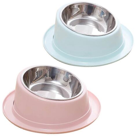 Bols surélevés pour chien en acier inoxydable - Mangeoire ergonomique pour protéger la colonne vertébrale (1/4)