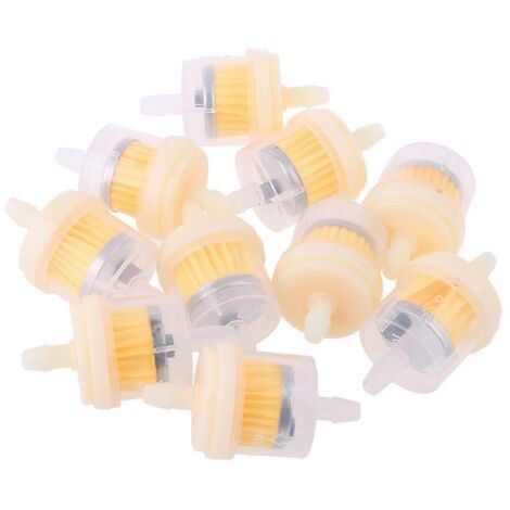 10x Filtre à essence transparent 4mm pour moto scooter, tuyau 4/25' (10 cm), neuf, compatible carburant essence, remplacement facile, haute qualité. (1/4)