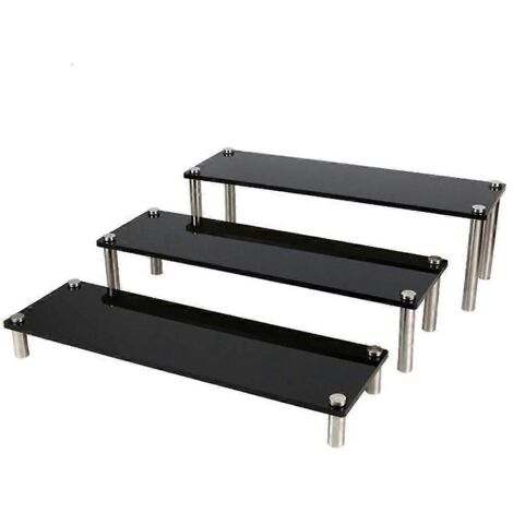 3pcs/set Ladder Acrylic Cake Dessert Cupcake Display Stand Serving Platter Makeup Rack for Wedding Party (1/4)
