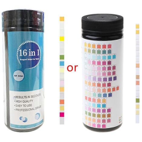 1. Kit d'analyse d'eau potable 17 en 1, 100 bandelettes de test qualité eau domestique, test eau du robinet précis et rapide. (1/4)