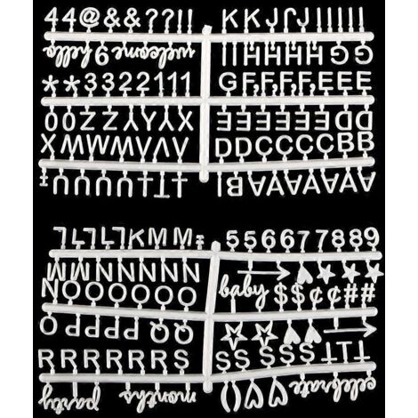 Panneau à lettres en feutre, alphabet en PP pour tableau de lettres modifiables – matériau résistant et réutilisable. (1/4)