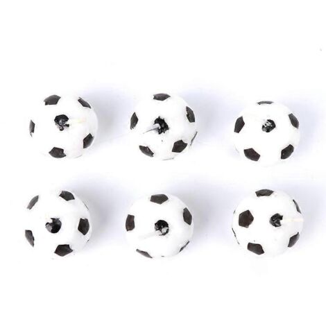 Lot de 6 bougies football en forme de ballon pour décoration d'anniversaire enfant, fournitures de fête. (1/4)