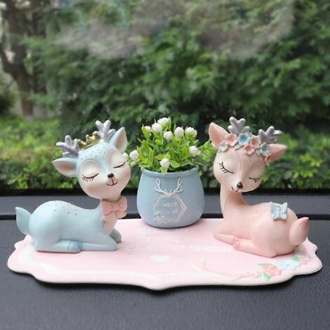 DMJLI-T Statue Cerf Sika Jardin Ornements, Noel Rennes Figurine,Sculpture d'art Animalier De