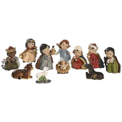 Voici une proposition de titre en français, respectant la limite de 190 caractères :

Crèche de Noël Jésus Enfant - Set Miniature Scène Nativité Cartoon, Décor Sapin Ornement, Figurines Mangeoire Vint (1/4)