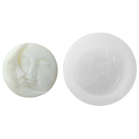 Moules à Gâteau Visage Lune pour DIY, Savon, Résine et Décoration Maison (1/4)