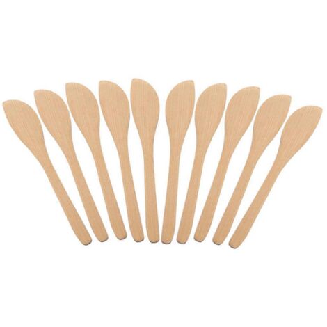 10 Spatules en Bambou pour Masque Visage - Lot Économique - Ustensiles de Cuisine Ergonomiques (1/4)