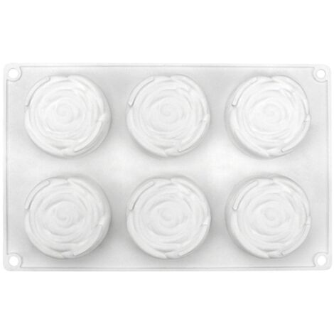 Moule à Dessert 3D Rose en Silicone Alimentaire pour Gâteau et Mousse (1/4)