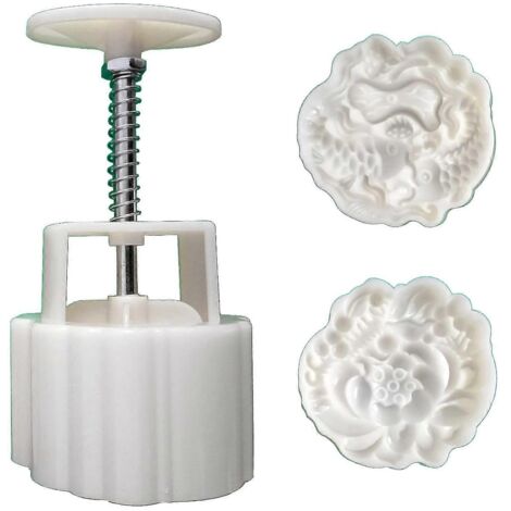 Moule à mooncake en forme de carpe lotus 150g, tampon pâtisserie pour pression manuelle (1/4)