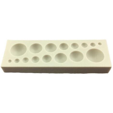Moules à chocolat en silicone en forme d'hémisphère - 16 alvéoles pour desserts et puddings (1/4)