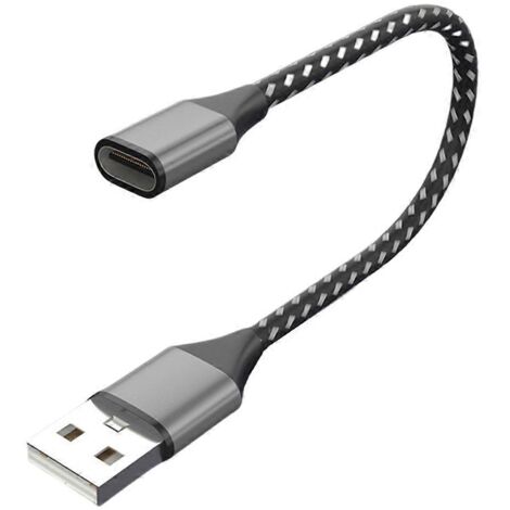 Câble d'extension USB-C femelle vers mâle USB 2.0, adaptateur rallonge (1/4)