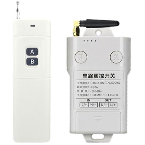 Système d'interrupteur sans fil à longue portée 3000M avec émetteur et récepteur 433MHz (1/4)