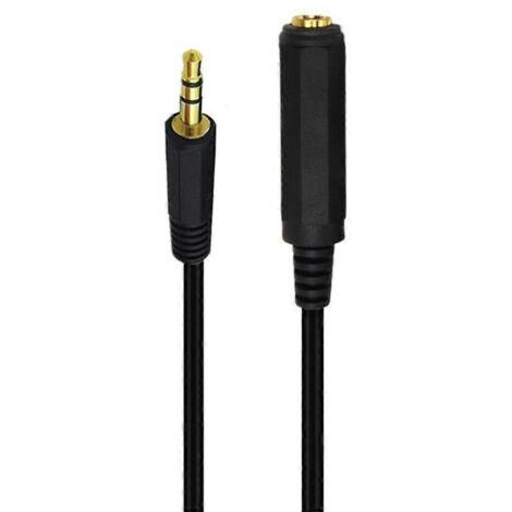 Câble audio 3.5 mm mâle vers 6.35 mm femelle stéréo - double canal - adaptateur pour casque et instruments (1/4)