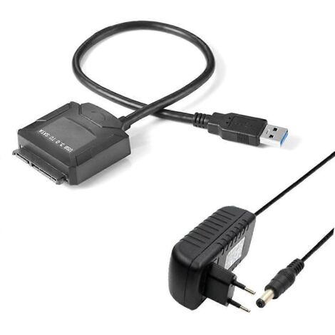 Adaptateur SATA vers USB 3.0 Haute Vitesse - Câble Convertisseur Externe Sans Lecteur - Compatible EU (1/4)
