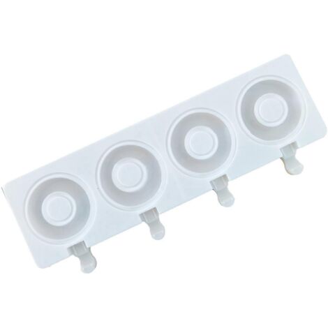 Moule à glace silicone 4 cavités pour popsicles maison et beignets glacés (1/4)