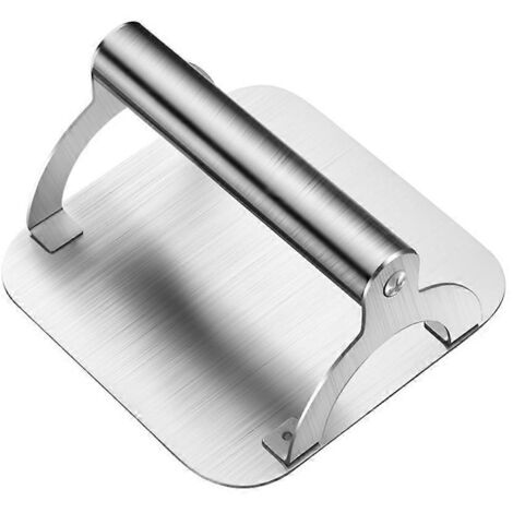 Presse à Hamburger en Acier Inoxydable, Smasher Carré pour Grill et Plancha (1/4)