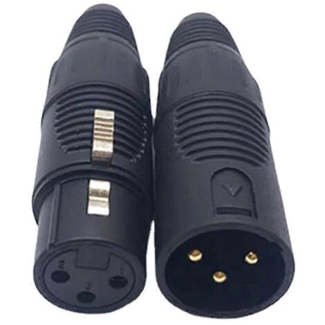 Connecteur Audio XLR Mâle/Femelle 3 Broches pour Câble Microphone - Adaptateur Professionnel (1/4)