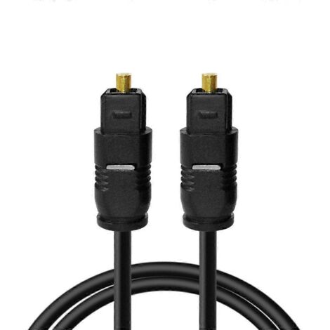 Câble Audio Optique Toslink Digital Mâle à Mâle 1m - Fibre Optique OD 2.2mm (1/4)